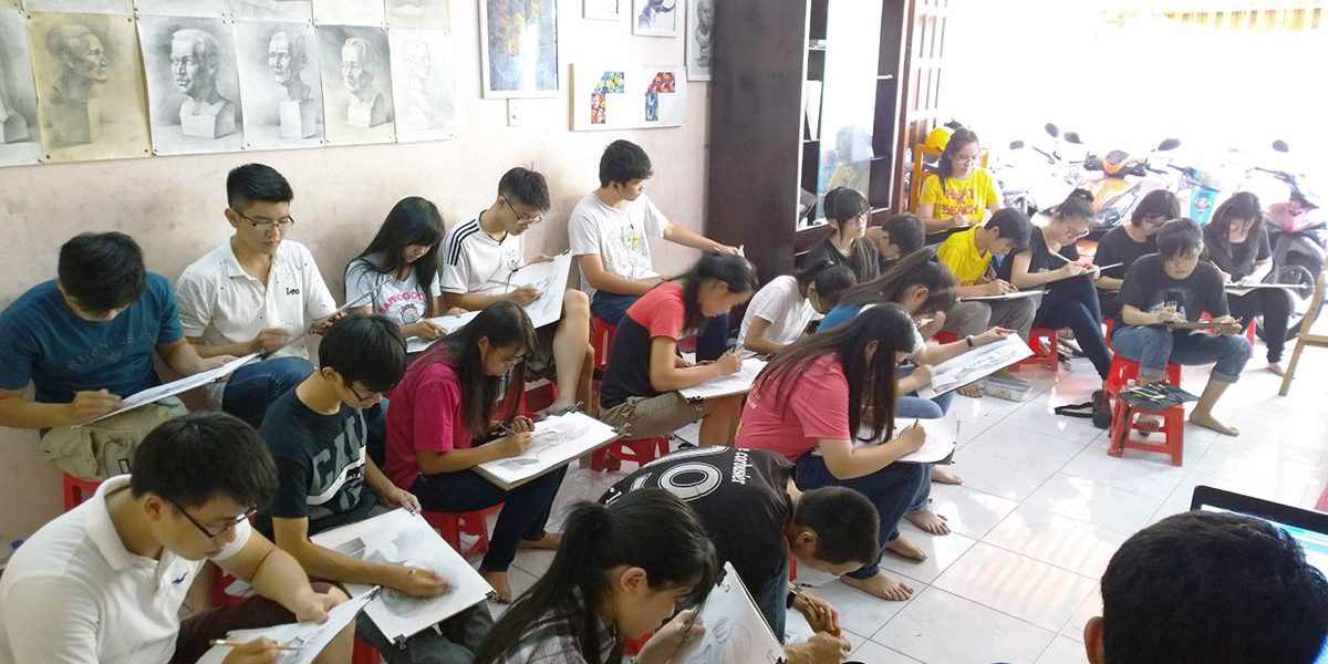 Lop-ve-Zest-Art-tphcm Luyện thi khối h1, v1 tại tphcm, đại học kiến trúc, đh mỹ thuật