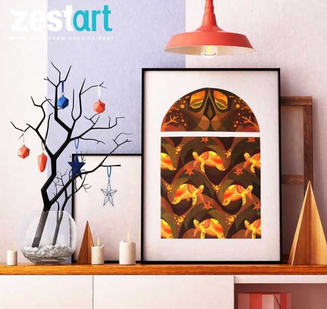 Trang-tri-mau-zest-art-2018 (7) Các bài vẽ trang trí màu của các học viên Zest Art khóa 2018