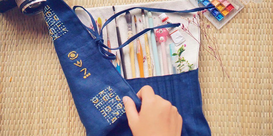TUI-DUNG-BUT-CHI-CO-VE-ZEST-ART-THEU-TAY (7) túi đựng bút chì cọ vẽ