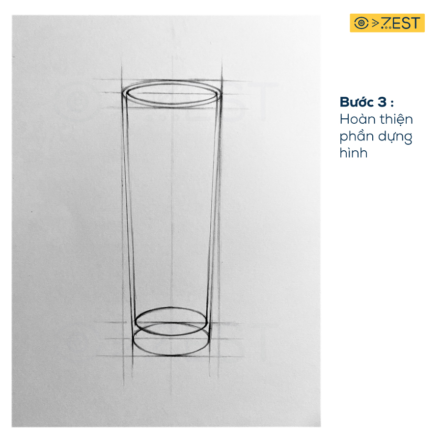 7 Cách vẽ “ly vật  liệu thủy tinh” bởi vì cây bút chì - Zest Art