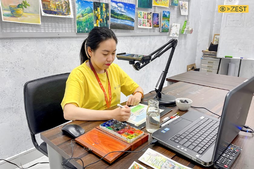 lớp học vẽ onliine căn bản